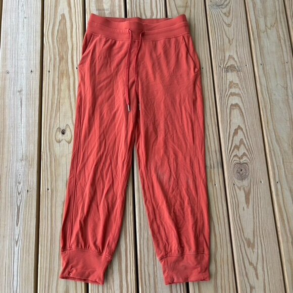 Lululemon Ready To Rulu High Rise Crop Pants Joggers Red Rock 6 orange red - Picture 2 of 10